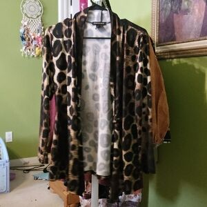 Susan Lawrence Animal Print Cardigan